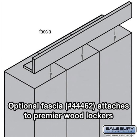Salsbury Industries 44462RO Front Filler - Fascia for Premier Lockers - Red Oak