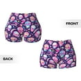 thumbnail image 5 of Fotbe Skull mushroom colorful cute Seamless Shorts, Womens Workout Shorts High Waist Stretch Booty Short for Gym/Yoga/Running/Biking-Large, 5 of 9