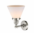 thumbnail image 2 of 203SW-PN-G41 Innovations Lighting Cone - 1 Light Wall Sconce In Industrial Style-10 Inches Tall and 8 Inches Wide-Polished Nickel Finish-Matte White, 2 of 2