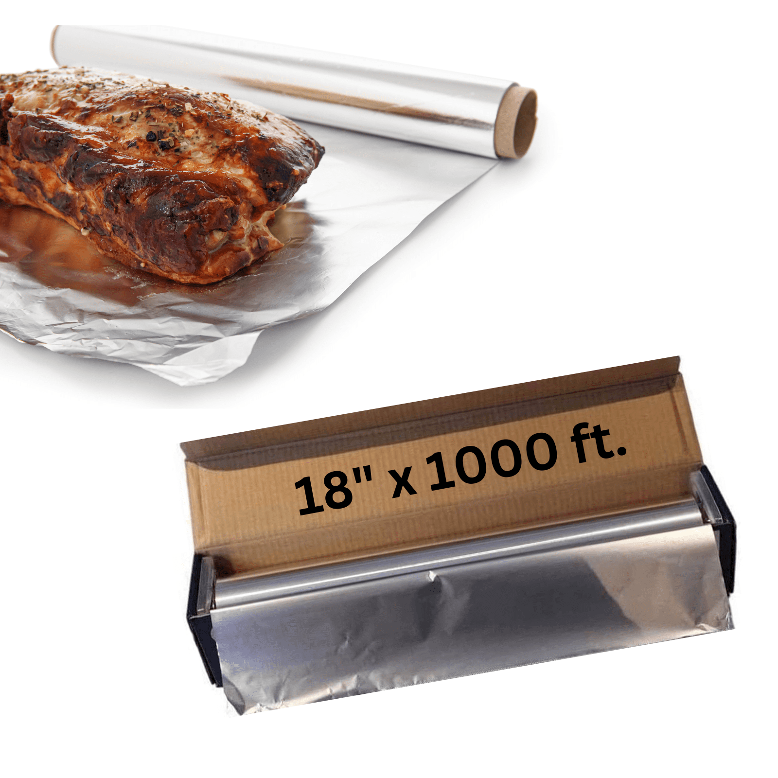 18" x 500 Feet Heavy Duty Aluminum Foil - food service