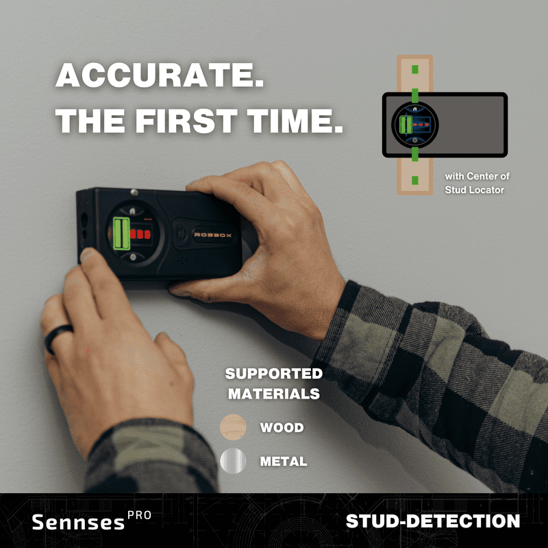 ROBBOX Sennses Pro 160' Dual-Laser Measuring, Digital Smart Level with Stud Detection