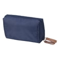 thumbnail image 3 of Bolso De Cosméticos Bolso de cosméticos de maquillaje simple de color sólido Neceser de gran apertura (Azul oscuro), 3 of 7