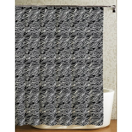 hometrends karibu zebra shower curtain black white walmart com