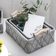 thumbnail image 4 of Frogued Folding Felt Laundry Storage Basket Kids Toys Dirty Clothes Bucket Organizer (White,L), 4 of 13