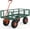 Green+Orange, variant on EastVita Heavy Duty 500 Lbs Capacity Steel Garden Cart 3-in-1 Utility Metal Wagon with Removable Mesh Sides to Convert Into Flatbed