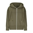 thumbnail image 4 of Hoodies for Women Crop Half Zip Pullover Pullover Jackets Women Plain Long Zip up for Hoodie Winter Long Sleeve Shirts Hooded Shirts Zipper Athletic Sweatshirt New Years Eve Sweater Green S, 4 of 6