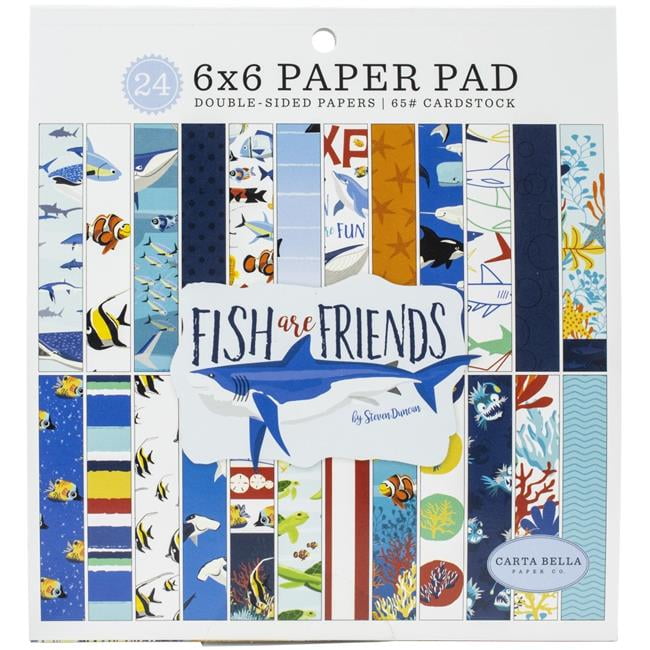 New Carta Bella 12/" x 12/" Paper Collection Kit Fish are Friends
