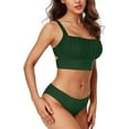 thumbnail image 5 of Women's High Waisted Bikini Swimsuits Crop Top 2-Pieces Bathing Suits, 5 of 7