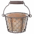thumbnail image 2 of Esschert Design AT10 Aged Terracotta Pot with Metal Basket & Handle – Rustic Indoor & Outdoor Planter, 2 of 2