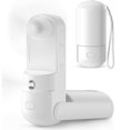 thumbnail image 1 of Ventilador de bolsillo (blanco), mini ventilador portátil de mano, ventilador de niebla, recargable por USB, personal, plegable y silencioso con banco de energía para oficina/viajes Rojo Verde Cocina, Decoración y Otros, 1 of 5