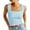 Blue, variant on Seductiva Women's Loose Fit Casual Flowy Tank Tops Women Cute Crop Tank Top Square Neck Womenide Strap Vest Slim Fit Floral Lettuce Trim Cropped Tops Tank Summer Sleeveless Tops Basic Tees