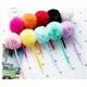 thumbnail image 1 of 10pcs Creative Pom Pom Ballpoint Pens Cute Kawaii Fluffy Plush Writing Pens For Kids Students School Offices Novelty Stationery Supplies, 1 of 3