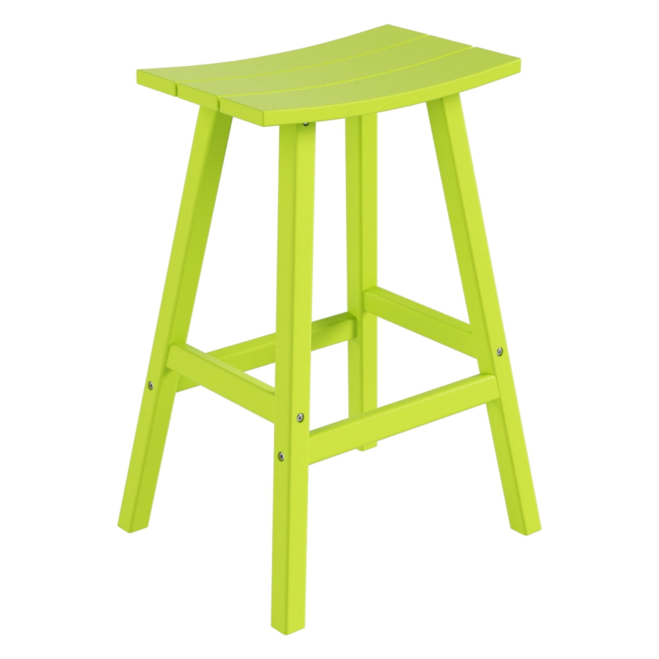 GARDEN 29" Inches Adirondack Plastic Outdoor Bar Stools for Patio, Lime