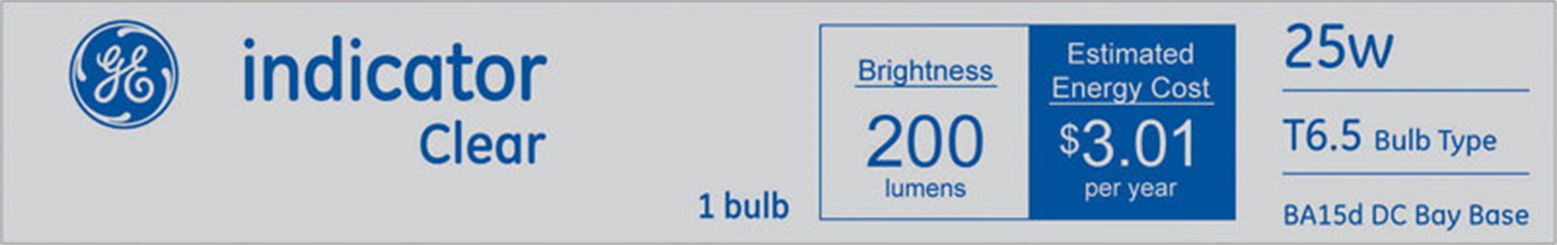 GE 14676 - 25T61/2DC Double Contact Bayonet Base Exit Light Bulb