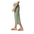 thumbnail image 3 of ANNE KLEIN JEANS Womens Green Textured Pull-on Drawstring Wide Leg Wear To Work High Waist Pants M, 3 of 3