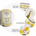 thumbnail image 3 of Sweet Gnomes Shower Curtain, 36" x 72", Bee Yellow Plaid Waterproof Bathroom Curtain Washable Shower Curtain Set with 12 Hooks, 3 of 6