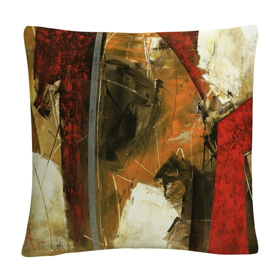 Masters Fine Art 'Abstract Ix' 16 X 16 Decorative Throw Pillow