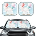 thumbnail image 2 of Zufioo Cute Elephant Bunny Flying With Balloon Print Folding Car Windshield Sun Visor, Anti-ultraviolet Sun Visor, Suitable for Trucks, Vans Car Accessories-Medium, 2 of 6