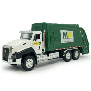 VIIGER Mini Garbage Truck Toys for Kids, City Sanitation Rubbish Car Model Pull Back Toy Car, 1 Pack