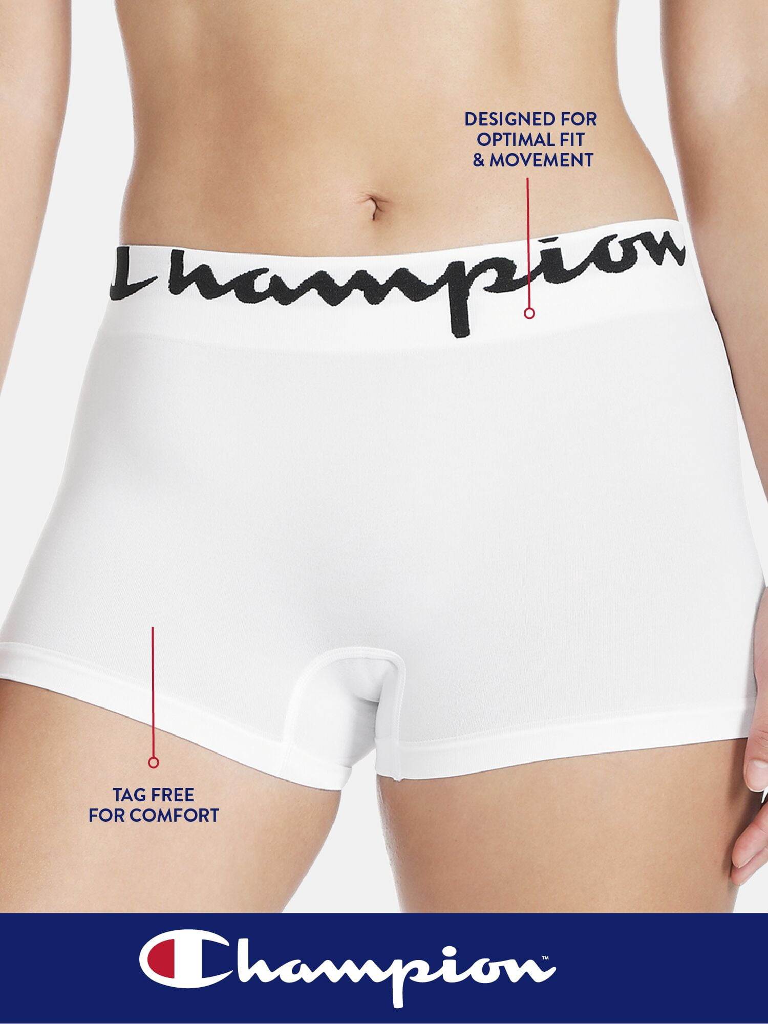 Champion Women’s Seamless Boyshort Underwear, 3 Pack, Sizes S - 2XL