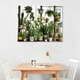 thumbnail image 2 of Nawypu  Boho Plant Scene with Cacti and Succulents in Geometric Pots Watercolor Wall Plaque Art Design By Artist Grace Popp, 2 of 4