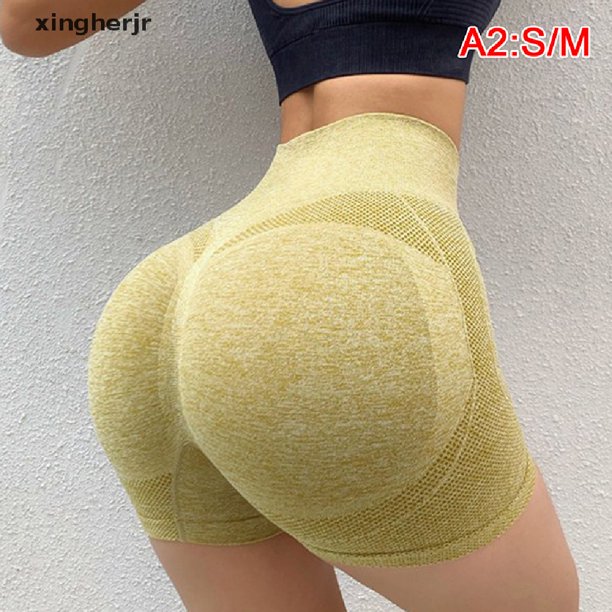 Xhjr Sexy Booty Push Up Sport Yoga Shorts Women Fitness Spandex Seamless Running QDD
