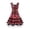 Red, variant on ibiyuan Women's Gothic Plaid Lace Trimmed Dress, Punk Ruffle Sleeveless Role Play Sundress