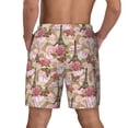 thumbnail image 2 of Lsque Mens Swim Trunks Rose Flowers Pattern - Bathing Suit Compression Liner - Beach Swim Shorts Swimwear - (S-3XL) - Stretch Quick Dry -3X-Large, 2 of 9
