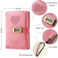 thumbnail image 2 of Diary With Lock For Girls - Leather Password Locking Journal Cute Secret Diaries Notebook With Combination Lock For Women Adults, 2 of 5