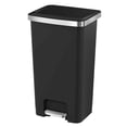 thumbnail image 1 of Pedal de plástico negro Trash Can EKO Hana de 45 L, paquete de 2, 1 of 1