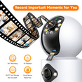 thumbnail image 4 of Losei 2.5K Indoor Security Camera,Dual Lens 360° Cameras for Home Security Indoor with Motion Detection Alert, Pet Camera with 2 Way Audio, Baby Monitor-Night Vision, 4 of 8