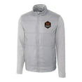 thumbnail image 2 of Men's Cutter & Buck  Gray Houston Dynamo FC Stealth Hybrid Quilted Full-Zip Windbreaker Jacket, 2 of 3