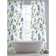 thumbnail image 5 of Blue Flowers Sheer Curtains 84 Inch Length 2 Panels Set, Spring Floral Farmhouse Leaves Rustic Voile Window Treatment Rod Pocket Curtains Sheers Drapes for Bedroom/Living Room/Kitchen 52"x84"x2, 5 of 7