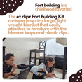 thumbnail image 7 of ez clipz- Kids Fort Building Kit- Large Fort Blanket and Clips to Attach to Furniture-Best Gift for Children-Indoor/Outdoor Fort by Pickle & Olive (Creme/Beige), 7 of 7