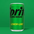 thumbnail image 2 of Sprite Zero Sugar Lemon Lime Mini Soda Pop Soft Drink, 7.5 fl oz, 6 Pack Cans, 2 of 11