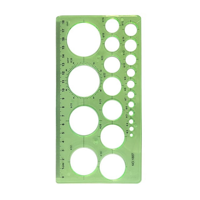 Geometric Drawing Stencil Template with Multiple Round Hole Sizes Compact Lightweight Craft Tool for Art Technical Drawing
