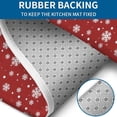 thumbnail image 4 of Red Christmas Snowflake Pattern Bathroom Rugs Sets 3 Piece,Toilet Cover Set,Absorbent Non Slip Bathroom Mats Sets with U-Shaped Contour Rug Toilet Rug Set, 4 of 5