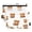 Cute Yaks Cow Pattern, variant on 2 Pack Flip Folders with Clear PVC Window Binder Pouches 3-Ring Binder Organizer for Office & Home Cute Otter Pattern