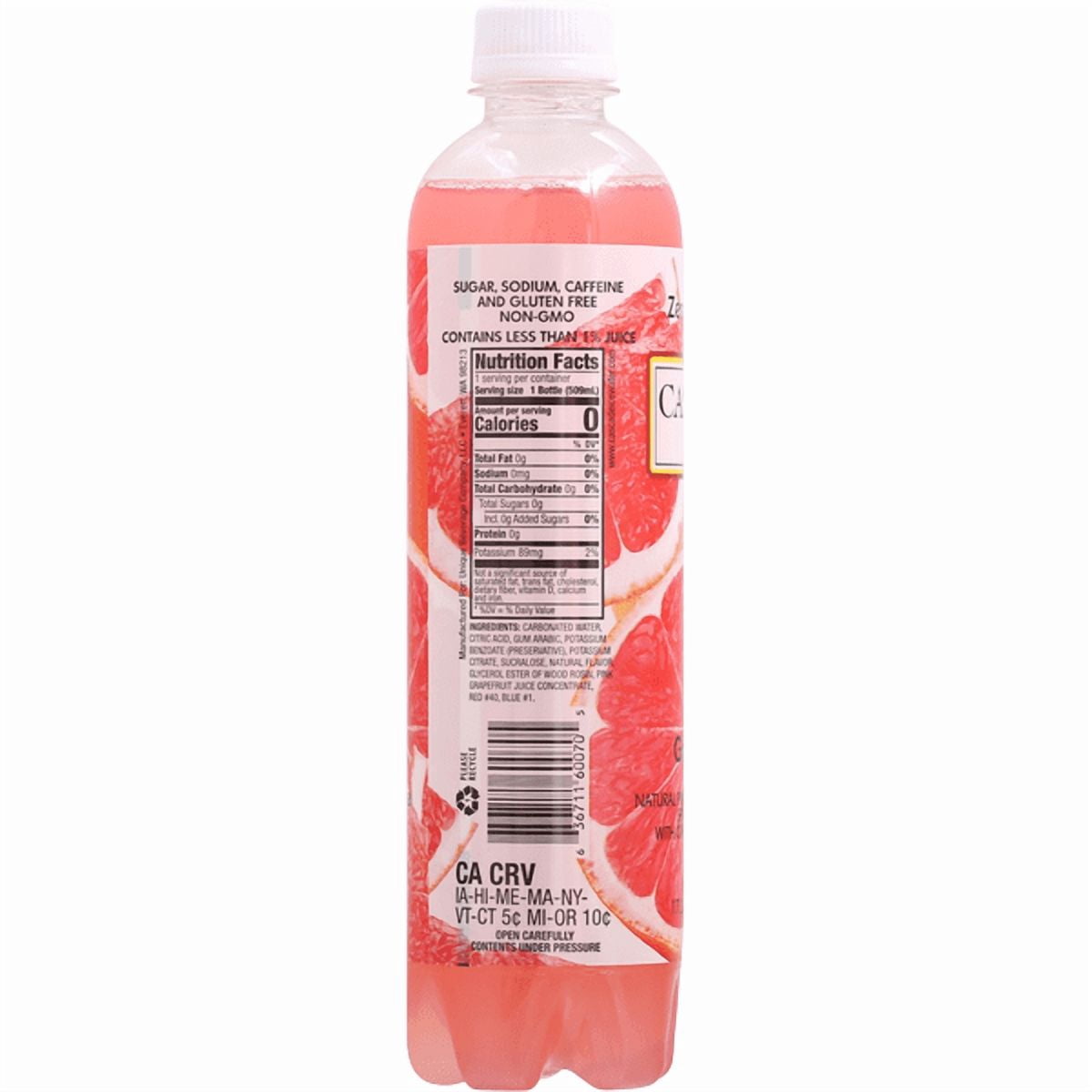 Cascade Ice Sparkling Water Pink Grapefruit, Zero Calories, 17.2 fl oz Bottles – Pack of 12, Refreshing & Crisp
