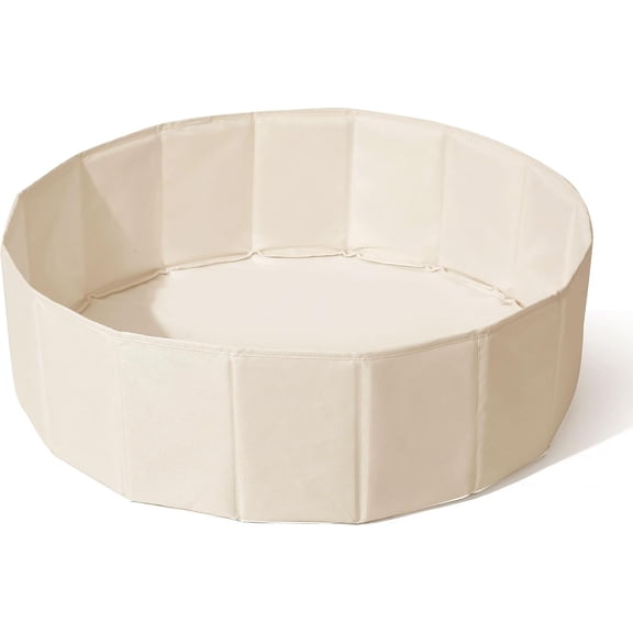 Ball Pit for Toddlers Babies Dogs Cats Iinfant Children, Foldable Ball Pits Play Tent, Crawl Playpen Ball Pool with Storage Bag, Surprise for Boys Girls Festival (Balls Not Included), Beige