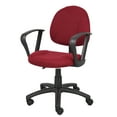 thumbnail image 4 of Boss Office Products Mid Back Ergonomic Fabric Office Swivel Chair With Arms in Burgundy, 4 of 6