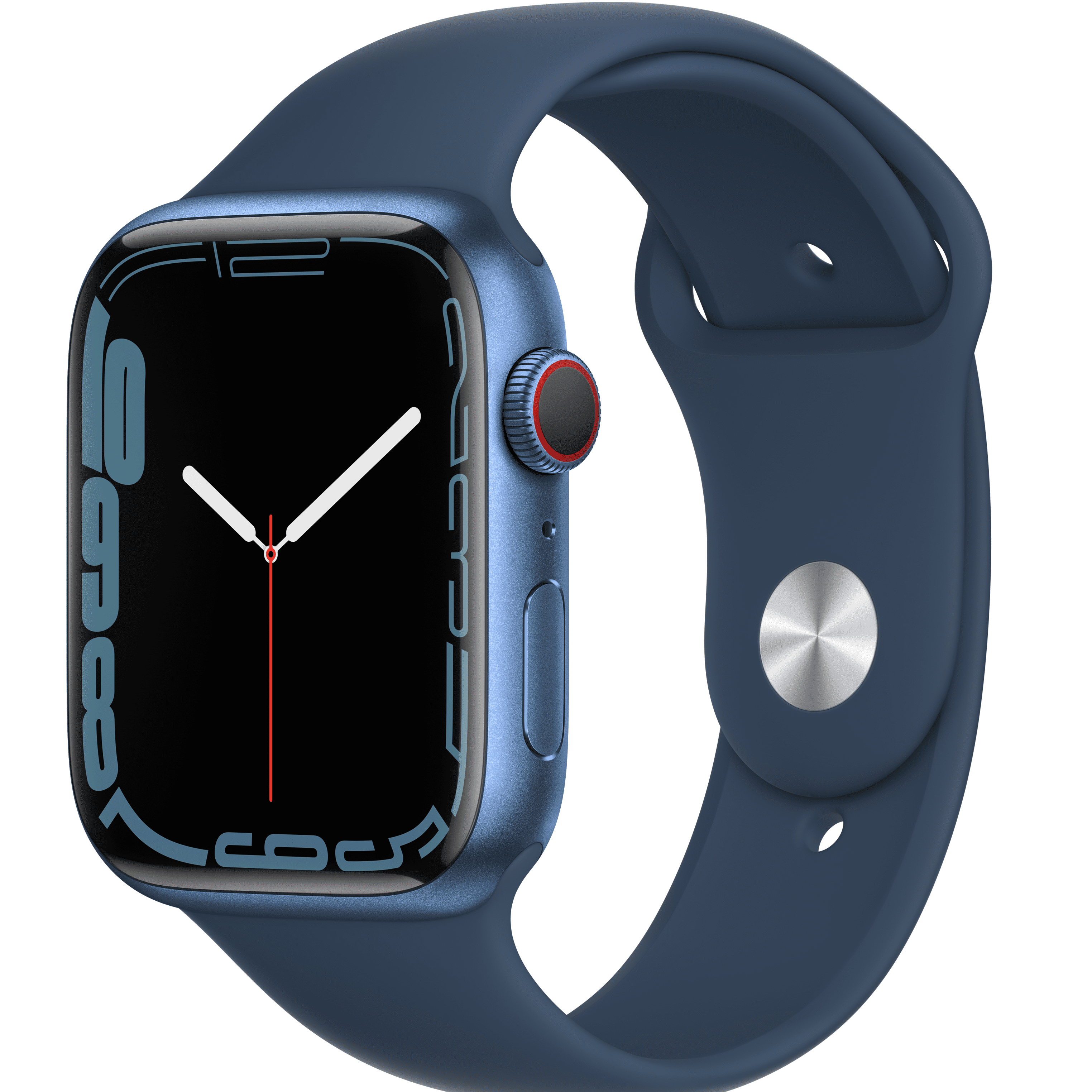 Apple Watch Series 7 GPS + Cellular, 45mm Blue Aluminum Case with 
