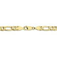 thumbnail image 4 of 10K Yellow Gold bracelet Figaro chain Concave 18 in 5.5 mm, 4 of 5