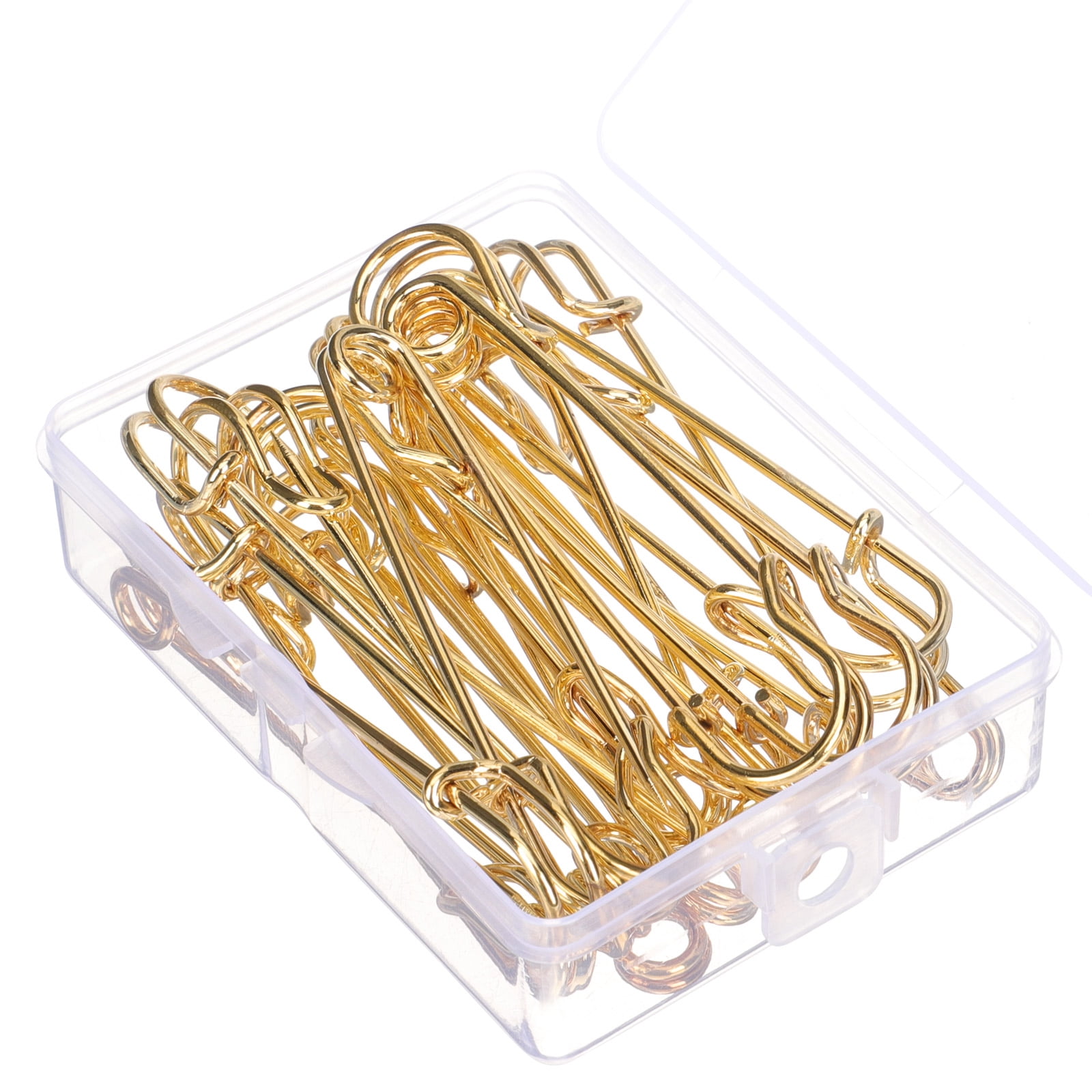 Masteelf 50 pcs Simple Retro Safety Pin Clips DIY Crafting Pin Stainless Steel Brooch Pin for Sewing