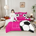 thumbnail image 4 of Manfei Sport Soccer 2pcs Bedding Comforter Set for Female Men Women,Boys Football Print Twin Comforter Sets,Ball Gamer Breathable Bedding Set,Luxury Bedroom Decor,Reversible, 4 of 8