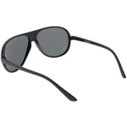 Oversize Flat Top Aviator Sunglasses Polarized Lens 61mm (Matte Black / Smoke Polarized)