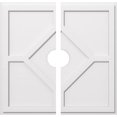 thumbnail image 2 of Ekena Millwork CMP32EY2-05000 32 in. OD x 5 in. ID Square Embry Architectural Grade PVC Contemporary Ceiling Medallion - 2 Piece, 2 of 4