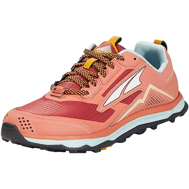 ALTRA Women's Lone Peak 5 Running Shoes, Rose/Coral, US -