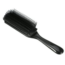 Unique Bargains Hair Brush 9 Row Styling Brush for Women Detangling Brush Travel Wet Hair Brush for Curly Hair Black