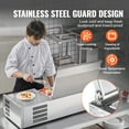 thumbnail image 5 of VEVOR Refrigerated Condiment Prep Station, 130 W Countertop Refrigerated Condiment Station, with 1 1/3 Pan & 4 1/6 Pans, 304 Stainless Body and PC Lid, Sandwich Prep Table with Stainless Guard, ETL, 5 of 9